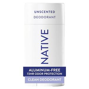 Native Deodorant,Unscented, Aluminum Free, Paraben Free, 2.65 OZ (75 g), Coconut Oil and Shea Butter
