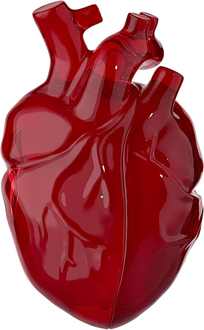 AirPods 4 Case, Heart-Shaped Liquid Silicone Protective Cover 2024, Compatible with AirPods 4th Gen, Clear Shockproof and Anti-Drop Full Protection Case for Women and Men (Red)