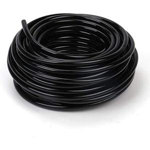 3/8" Irrigation Tubing 50ft, Heavy Duty Blank Distribution Tubing, Watering Drip Automatic Irrigation Equipment Set for Garden Greenhouse,Flower,Patio Black