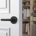 Goldenwarm Black Door Handles Dummy, Matte Black Door Handle Zinc Alloy, No-Turning Dummy Door Levers for Closet Hallway(6 Pieces/3 Pack)