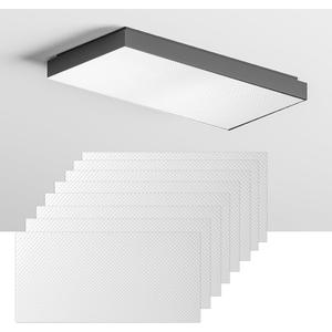 8 Pack Replacement Light Cover Panels, Flat Clear Acrylic Prismatic Ceiling Lights Cover Plate, Ceiling Light Replacement Panel for Overhead Lighting Fixtures(22.5" x 46.5"x 0.1")