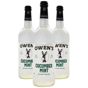 Owen’s Craft Mixers | Cucumber Mint 3 Pack | Handcrafted in the USA with Premium Ingredi-ents 750 ml Bottle | Vegan & Gluten-Free Soda Mocktail and Cocktail Mixer