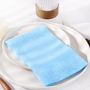 Baby Blue Cloth Napkins Set of 12 Spring Easter Napkins Cloth Washable Decorative Cotton Napkins 16.5X 16.5 Inches for Wedding Baby Boy Shower Bridal Shower Dinner Tea Party Decorations
