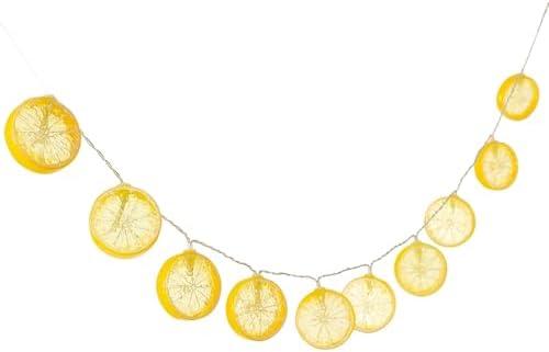 Fun Express 4 Ft. 11" Yellow Lemon Slices String Lights, Pack 4