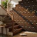 PVC Acoustic Wall Panels, Geometric Sound-Reducing Panels with Built-in Acoustic Layer, 23.6 47.2 Inches, 4 Panels per Box, Modern Decorative Wall Panels (Grey) (Walnut)