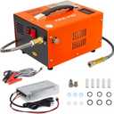 Pcp air compressor 4500PSI Portable PCP Compressor, 12V DC/110V AC PCP Airgun Compressor Manual-stop, w/External Power Adapter, Built-in Fan, Suitable for Paintball, Air Rifle, Scuba Bottle (Orange)