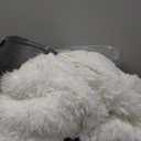 Wemore Shaggy Long Fur Faux Fur Weighted Blanket, Cozy and Fluffy Plush Sherpa Long Hair Blanket for Adult 15lbs, Fluffy Fuzzy Sherpa Reverse Heavy Blankets for Bed, Couch, Cream White, 60 x 80 Inches