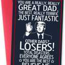 Funny Card for Dad, Husband from Daughter, Son, Kids, Wife on Fathers Day, Valentines Day - Heartfelt Message to Father, Perfect for Birthday, Father's Day, Humorous Dad Greeting Cards, Premium Quality