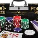 Spin Master Games, Cardinal Classics, 300-Piece Poker Set with Aluminum Carrying Case & Professional Weight Chips & Poker Dice, for Ages 8+