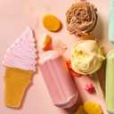 4pcs Simulated Ice Cream Cone Artificial Lifelike Fake Ice Cream Food Models Pretend Play Kitchen Food Toy for Shop Window Display Decor Party Photo Props