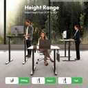 Electric Standing Desk,32x24 Inches Adjustable Height Stand up Desk, Sit Stand Home Office Desk with Splice Board, 3 Preset Heights,Equipped with Hooks,Ergonomic Computer Desk WorkstationBrown