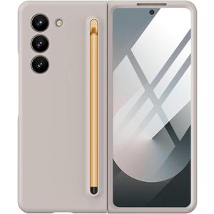 Giyer for Samsung Galaxy Z Fold 6 Case with S Pen and Built-in Screen Protector, Compatible with MagSafe Wireless Charging Full-Body Shockproof Protective Cover for Samsung Z Fold 6 5g Shell (Gray)