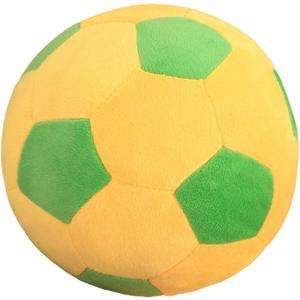 Plush Soccer Balls - Fluffy Stuffed Toy Soccer Ball Plush Pillow Soft Durable Stuff Soccerball Gift for Kids Boy Baby (Green -Yellow,7.8inch/20cm)