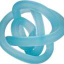 Beachcombers Coastal Life Teal Frosted Glass Knot Coastal Beach Ocean Decor Decoration Teal