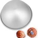 8 Inches Hemisphere Football Cake Pan, 3D Soccer Half Ball Birthday Cake Pan, Aluminum Cake Mold Nonstick Baking Tool