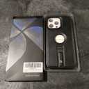 for iPhone 14 Pro Max Case Leather with Stand, Strong Magnetic Fits for MagSafe (Black, iPhone 14 Pro Max)