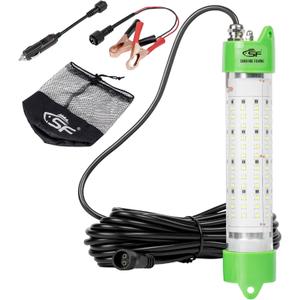SF LED Underwater Fishing Light 45W 70W 100W 150W 200W Fish Attracting Light Green Fishing Light Submersible for Dock and Boats IP68 Waterproof