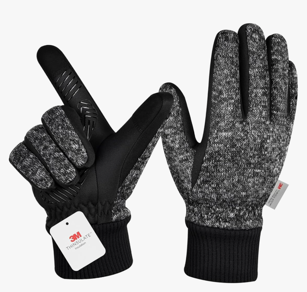 MOREOK Winter Gloves for Men/Women -10°F 3M Thinsulate Warm Touch Screen Snow Ski Bicycle Bike Gloves for Driving/Cycling/Running/Hiking Size S