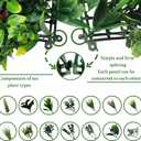 ODTORY Artificial Plant Wall Panels: 20"20" 4P UV-Anti Faux Grass Wall Backdrop Boxwood Ivy Fence Privacy Screen Fake Greenery Leaf Hedge for Outdoor,Indoor,Garden,Backyard and Home Decor