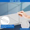 12 Inches Tall [Extra Tall Version] Shelf Dividers for Closet Organization and Storage, 10 Pack Purse Organizer for Closet Acrylic Bookshelf for Organization, Perfect for Sweater Shirts Handbags