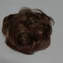 Benehair Messy Bun Hair Piece Scrunchy Updo Hair Pieces for Women Fluffy Wavy Hair Bun Scrunchies Donut Hairpiece Synthetic Chignons with Elastic Rubber Band Dark Brown mix Light Auburn 2pcs 50g