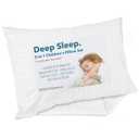 ZPECC Toddler Pillow with Pillowcase - 13x18 Organic Cotton Hypoallergenic Kids Pillow, Baby Essentials for Travel Crib Daycare Stroller (Intended for Age 2 and up) White Stripe (2 Piece Set)