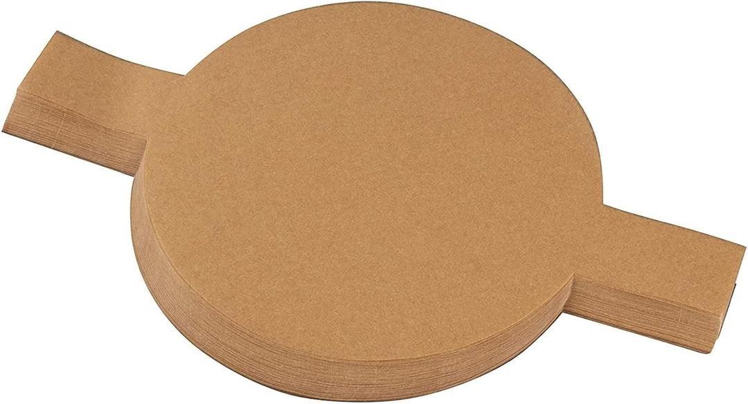 Juvale Brown Parchment Paper Rounds with Lift Tabs, 8 inch Nonstick Cake Pan Baking Liners - 100 Sheets