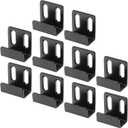 uxcell 10Pcs Mounting Bracket, 35x36mm Stainless Steel Tile Display Wall Hanger, Wall Mounted Hook Fastener Bracket for Mirrors Picture Frames, Black
