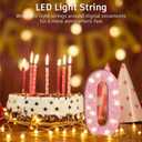 7.8 IN Glitter Birthday Number Table Decoration Freestanding Party Centrepiece Sparkly Pink Number Ornament for Celebrations Reusable - 0