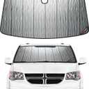 Pigenius Windshield Sunshade for Dodge Grand Caravan 2008-2020 (Mini Van), Reversible Silver/Black