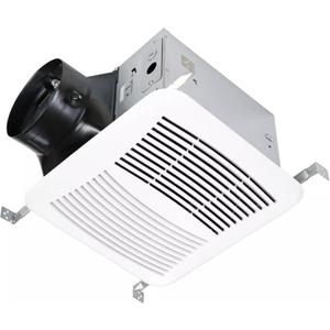 Canarm SE110 Ultra Quiet Bathroom Exhaust Fan - 110 CFM, 0.9 Sones, Energy Efficient, 6” Duct, Low Profile Grille, Medium