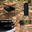 19.7"L x 20.9"W Folding Camping Table with Adjustable Height Brown | 19.69-31.5 Adjustable Height Portable Table for Camping Outdoor Party