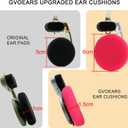 GVOEARS Replacement Earpads Cushion for Koss Portapro Headphones 2 Pairs (Rose+Black)