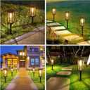 BesLowe Upgraded Solar Pathway Lights Outdoor, 8-Pack Large LED Solar Light Outdoor Waterproof, Super Bright Outside Lights for Yard, Sun-Powered Landscape Lighting for Garden Walkway, Warm White