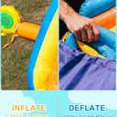 Inflatable Water Slide for Kids – 5-in-1 Blow Up Bounce House with Long Slide, Climbing Wall, Splash Pool, Water Cannon, Spray Water Spout – Backyard Toddler Water Park with 370W Blower & Storage Bag