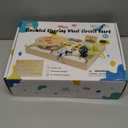 Wooden Busy Board for Kids Driver Toy Analog Steering Wheeling with Light for Toddlers Sensory Travel Montessori Activity