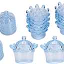 Candy Boxes,Gift Bags Transparent Crown Plastic Candy Box for Party Gift Chocolate Boxs Wedding Birthday Decorations12Pcs(Blue)
