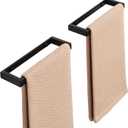 Alise 8'' Hand Towel Holder,Black Towel Bar for Bathroom Wall Mount, Black, 2 Pack