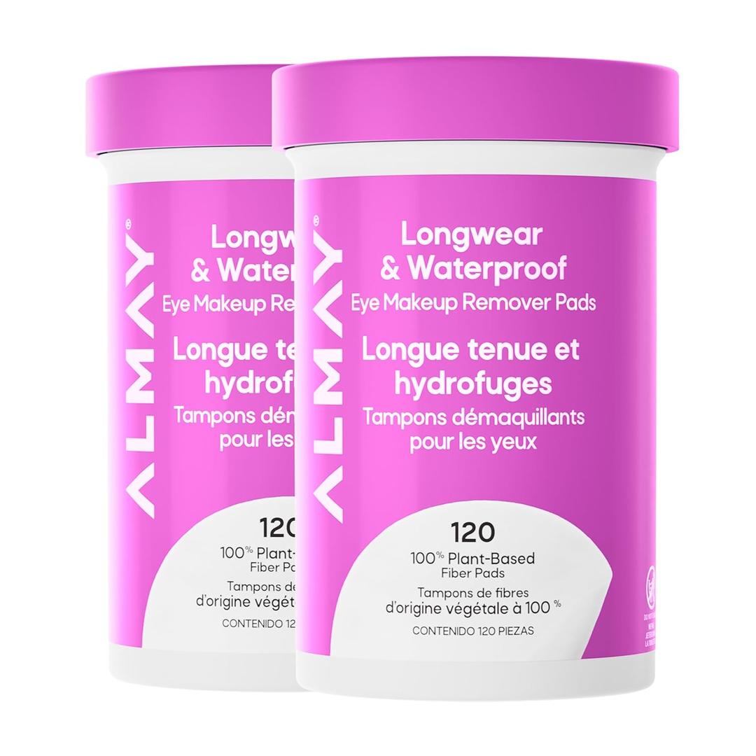 Almay Longwear & Waterproof Eye Makeup Remover Pads, 2 pack