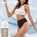 sosusu Seamless Underwear for Women Cotton Thongs High Waisted Soft Breathable No Show Panties Invisible Stretch 6 Pack (L)
