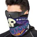 Seamless Face Cover Mouth Mask Scarf Bandanas Neck Gaiter Sun Protection For Outdoors Black