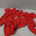 Canlierr 6 Pcs Knitted Large Red Christmas Bows 18in Big Crochet Christmas Tree Bow Neutral Ribbon Bow Hanging for Tree Topper Winter Party Wreath Garland Fireplace Holiday Decorations