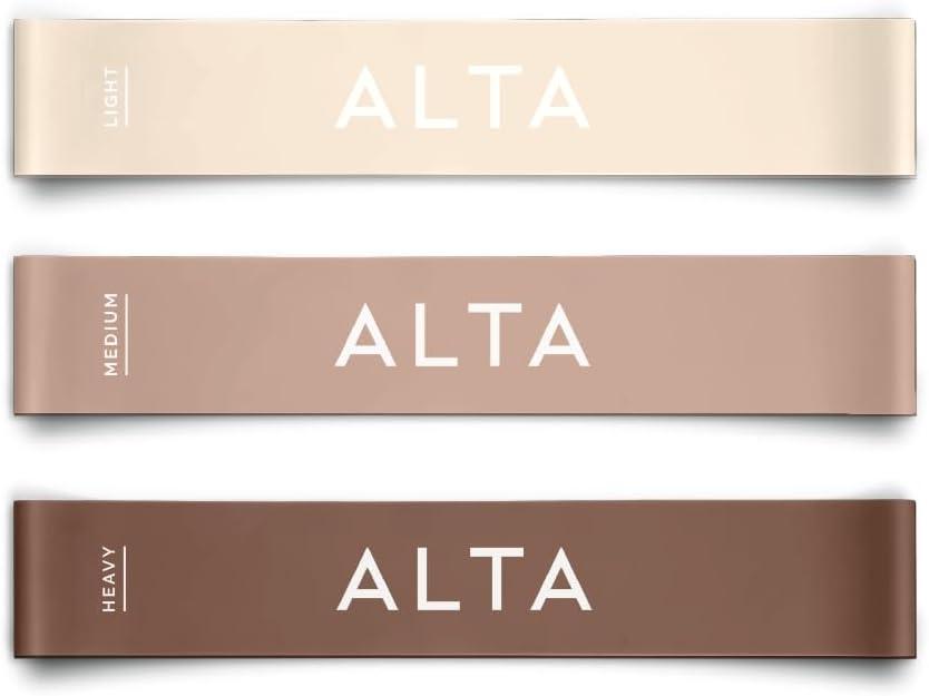ALTA Mini Loop Bands for Exercise - Premium Durable Latex - Small Resistance Bands for Women, Booty Bands for Working Out, Leg Stretch Loops for Physical Therapy, Pilates Exercise Mini Bands Set