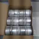 Patelai 36 Pcs 4 oz Metal Round Tins Aluminum Tin Cans Salve Tins Containers with Screw Lid 10 Sheets Stickers for Salve Spice Candies Balms Candles(Silver)