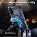 Eastcoo Magnetic Case Compatible with Samsung Galaxy A26 Case with Stand [Compatible with MagSafe] Military Drop Protection Shockproof Durable Soft TPU PC Cover for Men Women Blue