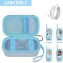 Case Compatible with YUSSBCU/for Fabeto/for FHskFH/for BlueFire Video Walkie Talkies for Kids, Travel Carrying Walkies Talkies Toys Storage Bag with Mesh Pocket for USB Cables (Box Only) -Blue
