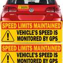 Magnetic Sign 2-Pack Vehicle Speed is Monitored by GPS | Speed Limits are Maintained Safety Magnet 10"x3.5" Reflective Warning Decal for Car Truck Van Fleet Commercial Vehicles Durable Weatherproof