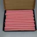 Pink Taper Candles, Set of 24 Unscented and Smokeless 10 Inch Taper Candles Long Burning, Paraffin Wax with Cotton Wicks for Burning Approxinately 7-8 Hours Time