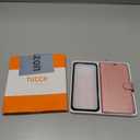 TUCCH 2-in-1 Detachable Wallet Case for iPhone 17 Pro Max (6.9-inch) 2025, RFID Blocking 4 Card Slots, Wireless Charging, Wrist Strap, Kickstand, Magnetic, PU Leather, Protective Flip Cover, Rose Gold