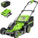 Greenworks 40V 17" Cordless Lawn Mower  Brushless Motor, 4.0Ah Battery & Charger (75+ Compatible Tools), 2-in-1 Mulch/Bag